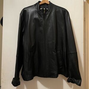 Eddie Bauer black leather lambskin jacket women’s xxl